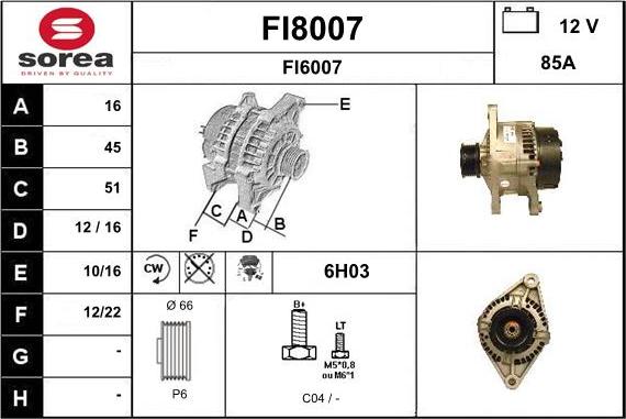 SNRA FI8007 - Alternator www.molydon.hr