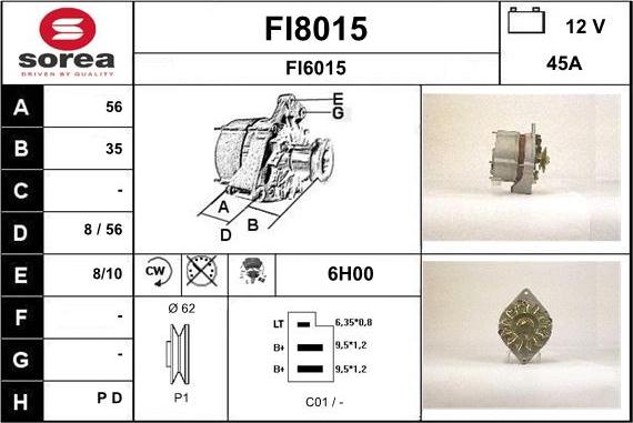 SNRA FI8015 - Alternator www.molydon.hr