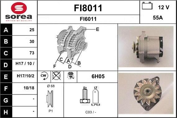 SNRA FI8011 - Alternator www.molydon.hr
