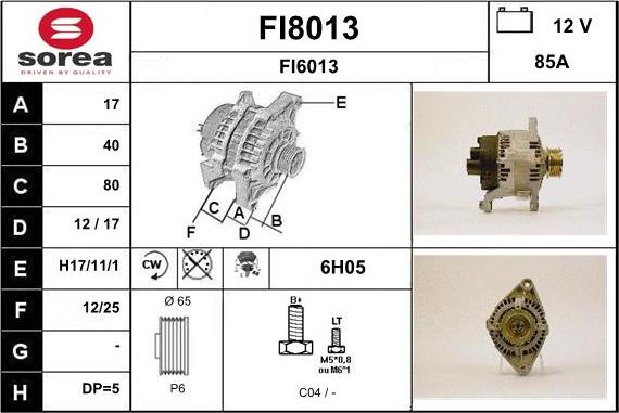 SNRA FI8013 - Alternator www.molydon.hr