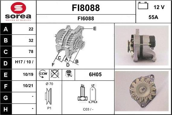 SNRA FI8088 - Alternator www.molydon.hr