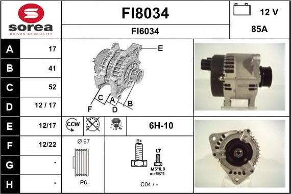 SNRA FI8034 - Alternator www.molydon.hr