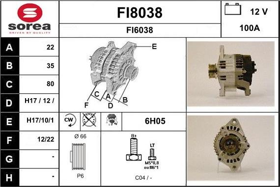 SNRA FI8038 - Alternator www.molydon.hr