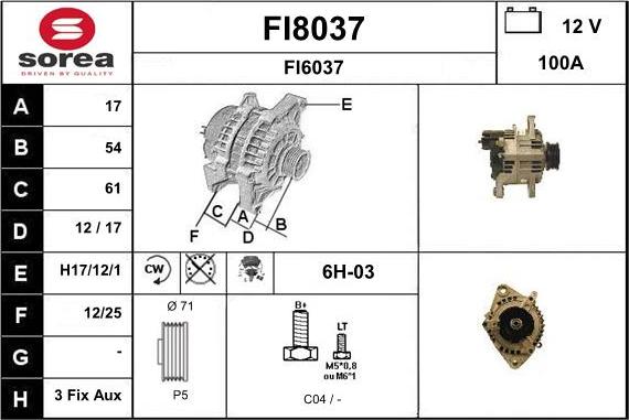 SNRA FI8037 - Alternator www.molydon.hr