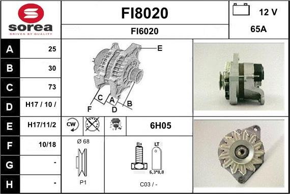 SNRA FI8020 - Alternator www.molydon.hr