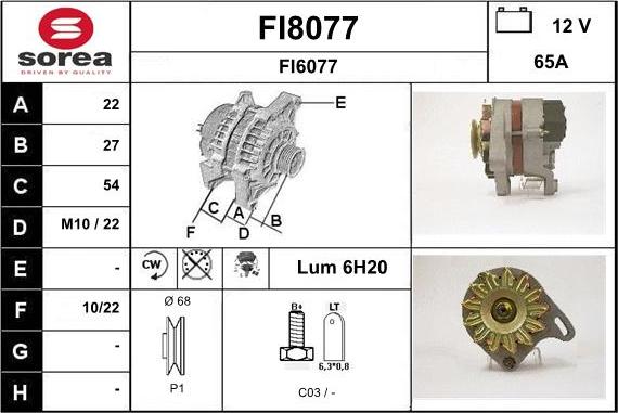 SNRA FI8077 - Alternator www.molydon.hr