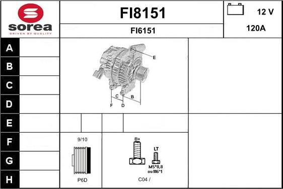 SNRA FI8151 - Alternator www.molydon.hr