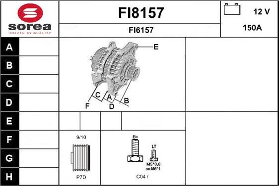 SNRA FI8157 - Alternator www.molydon.hr