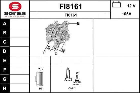 SNRA FI8161 - Alternator www.molydon.hr