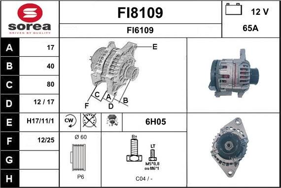 SNRA FI8109 - Alternator www.molydon.hr