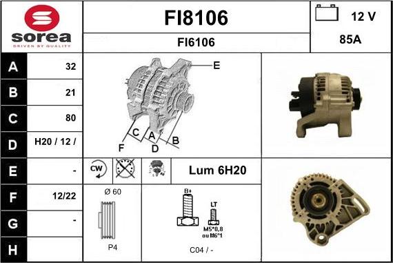 SNRA FI8106 - Alternator www.molydon.hr