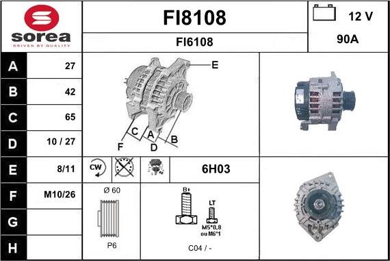 SNRA FI8108 - Alternator www.molydon.hr