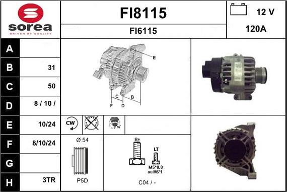 SNRA FI8115 - Alternator www.molydon.hr