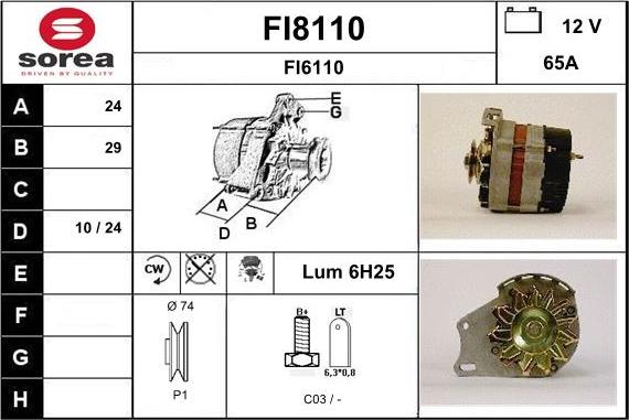 SNRA FI8110 - Alternator www.molydon.hr