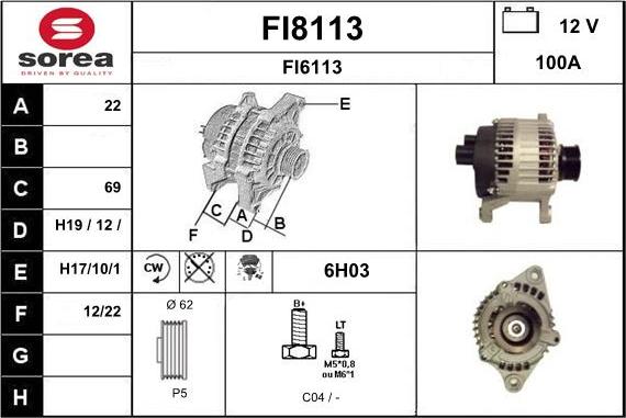 SNRA FI8113 - Alternator www.molydon.hr