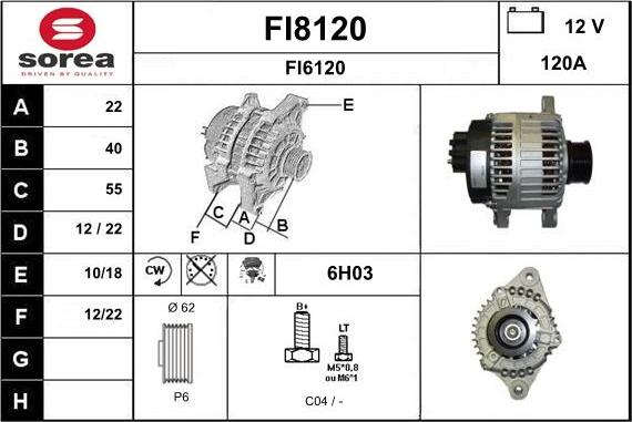 SNRA FI8120 - Alternator www.molydon.hr