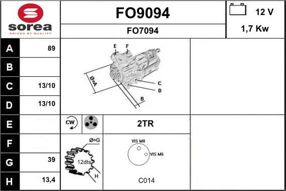 SNRA FO9094 - Starter www.molydon.hr