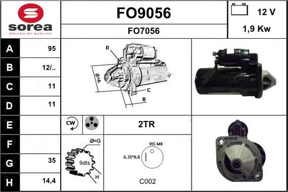 SNRA FO9056 - Starter www.molydon.hr