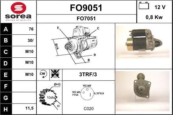 SNRA FO9051 - Starter www.molydon.hr