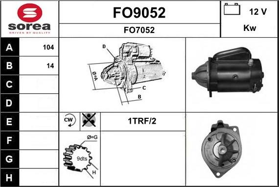 SNRA FO9052 - Starter www.molydon.hr