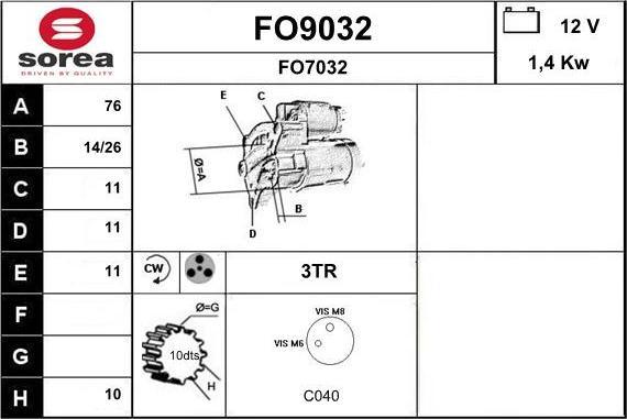 SNRA FO9032 - Starter www.molydon.hr