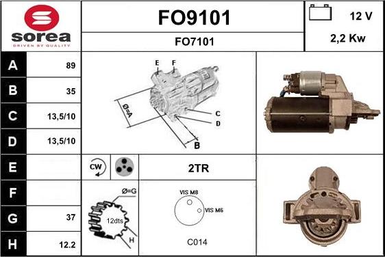 SNRA FO9101 - Starter www.molydon.hr