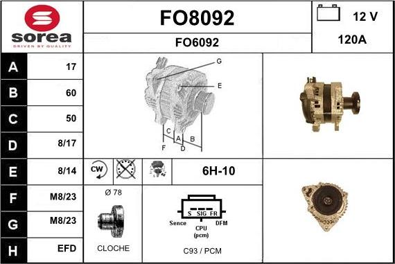 SNRA FO8092 - Alternator www.molydon.hr