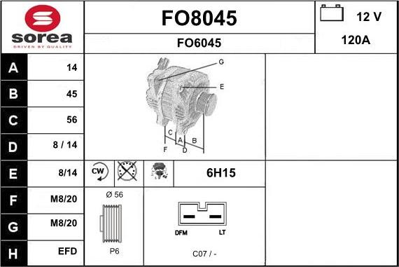 SNRA FO8045 - Alternator www.molydon.hr