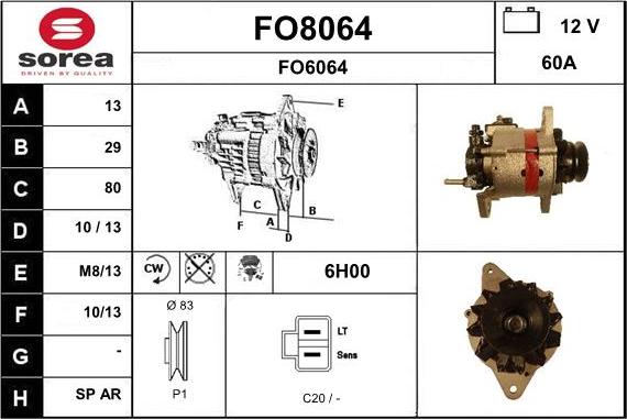 SNRA FO8064 - Alternator www.molydon.hr