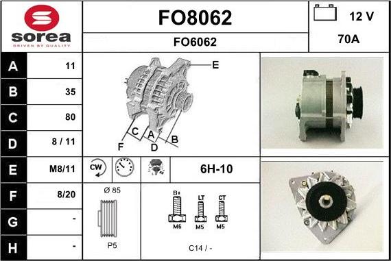 SNRA FO8062 - Alternator www.molydon.hr