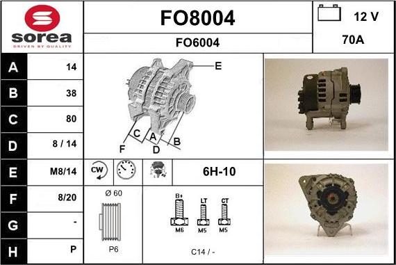 SNRA FO8004 - Alternator www.molydon.hr