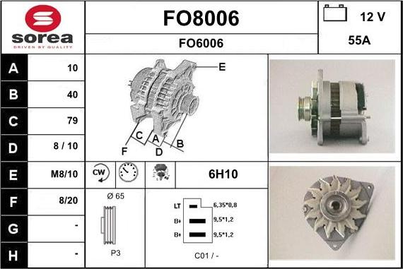 SNRA FO8006 - Alternator www.molydon.hr