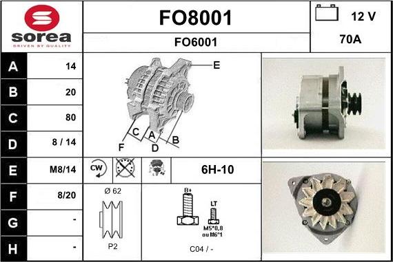 SNRA FO8001 - Alternator www.molydon.hr