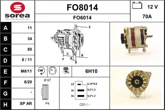SNRA FO8014 - Alternator www.molydon.hr