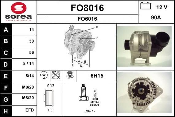 SNRA FO8016 - Alternator www.molydon.hr