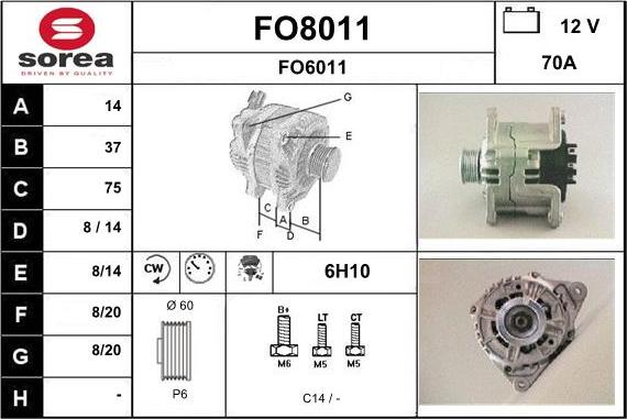SNRA FO8011 - Alternator www.molydon.hr