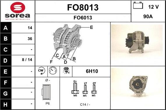 SNRA FO8013 - Alternator www.molydon.hr