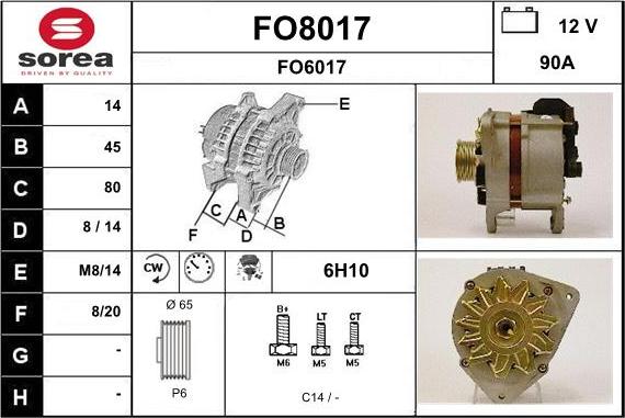 SNRA FO8017 - Alternator www.molydon.hr