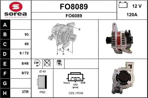 SNRA FO8089 - Alternator www.molydon.hr