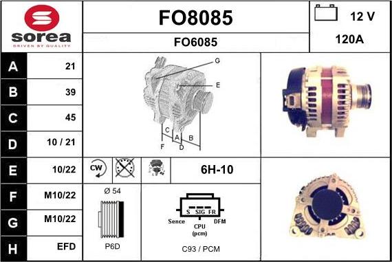 SNRA FO8085 - Alternator www.molydon.hr