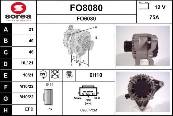 SNRA FO8080 - Alternator www.molydon.hr