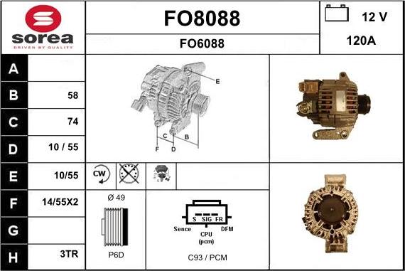 SNRA FO8088 - Alternator www.molydon.hr