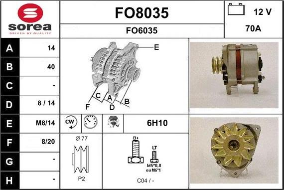 SNRA FO8035 - Alternator www.molydon.hr