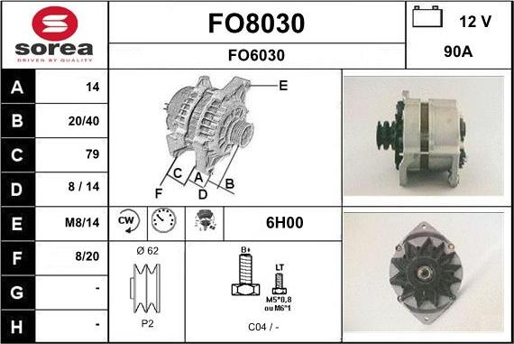 SNRA FO8030 - Alternator www.molydon.hr