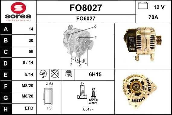 SNRA FO8027 - Alternator www.molydon.hr