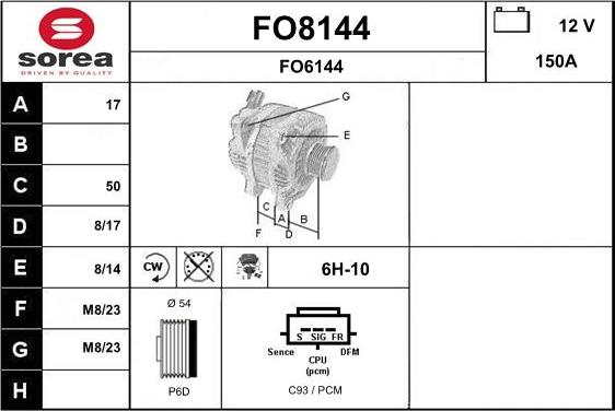 SNRA FO8144 - Alternator www.molydon.hr