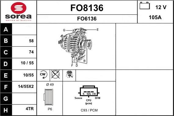 SNRA FO8136 - Alternator www.molydon.hr