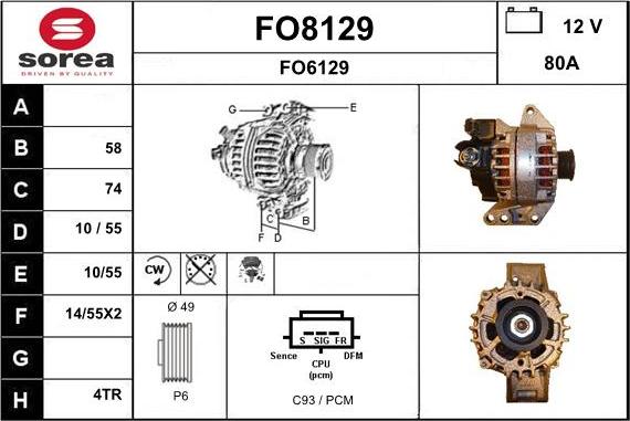 SNRA FO8129 - Alternator www.molydon.hr