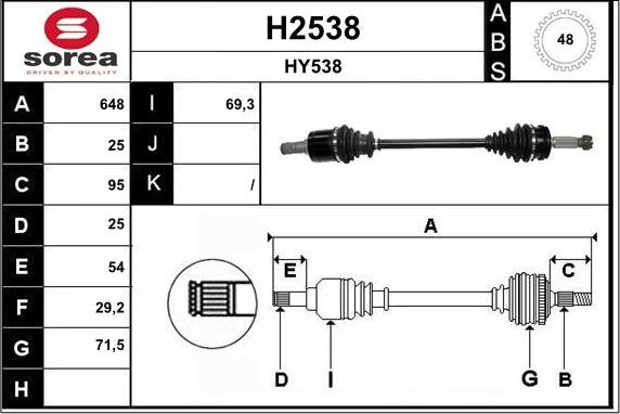 SNRA H2538 - Pogonska osovina www.molydon.hr