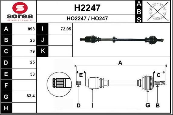 SNRA H2247 - Pogonska osovina www.molydon.hr